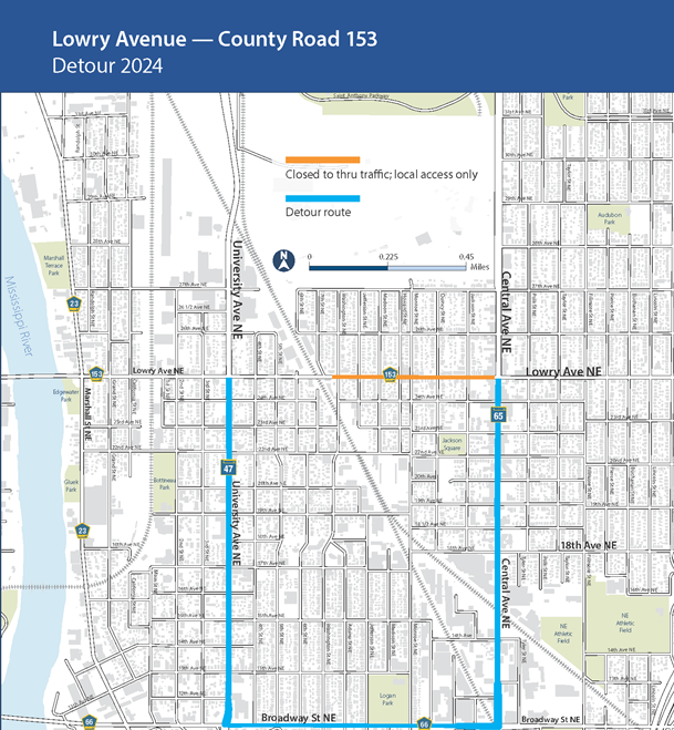 Lowry Ave Detour