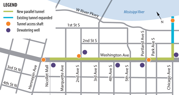 Central City tunnel project map - 5.6.24