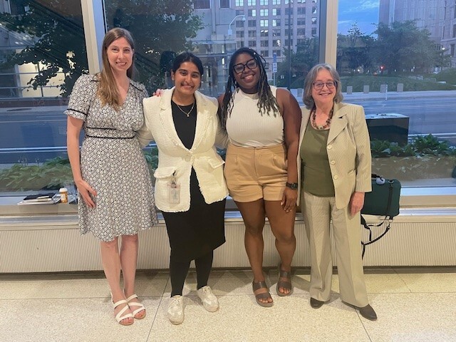 Council Member Wonsley and Council Vice President Chughtai with Minneapolis for a Better Police Contract presenters 