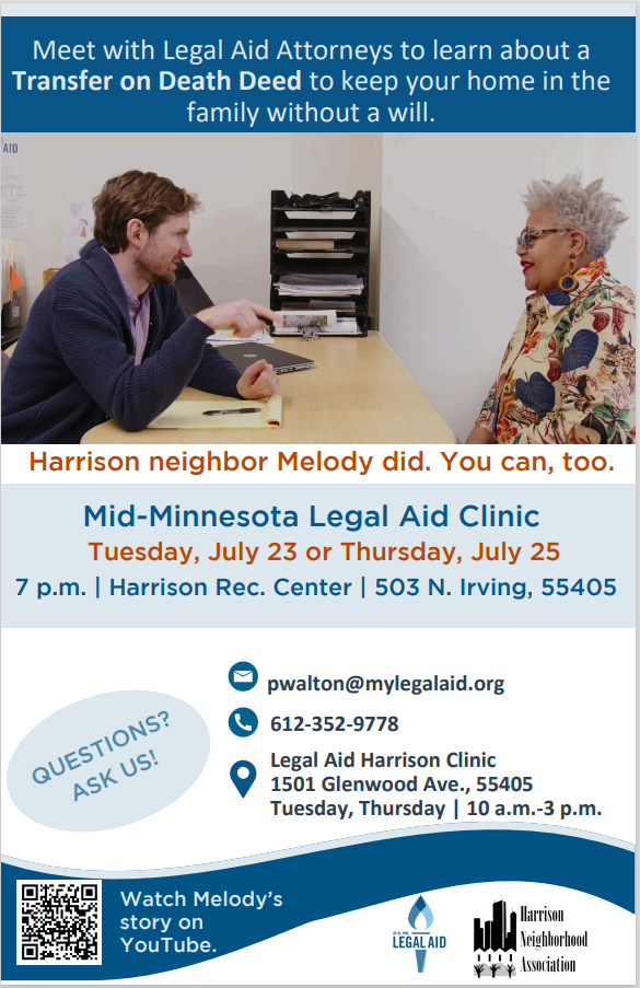 Legal Aid Clinic Event Flyer