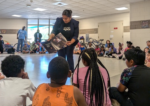 CVP Chughtai reading at Whittier International Elementary School