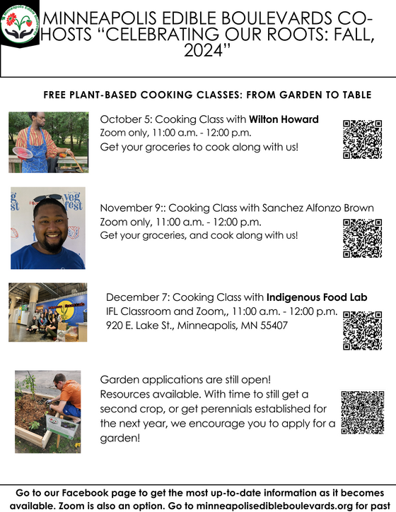Flyer for Edible Boulevards