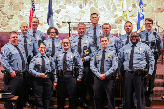 Promoted Minneapolis Police Department officers at the Promotion Ceremony held on Aug. 29 at New Salem Missionary Baptist Church.