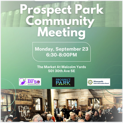 Prospect Park community meeting flyer
