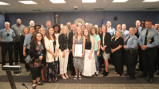 CM Vetaw at Kathy Waite's honorary resolution presentation