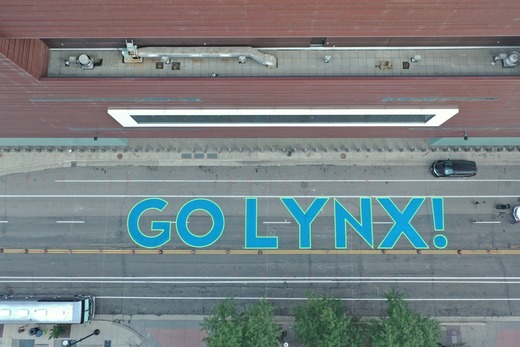 Go Lynx painted on First Ave N
