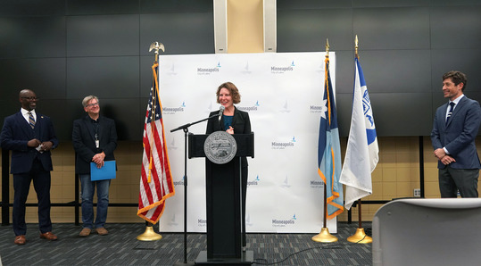 Emergency Management Department Director Rachel Sayre at the swearing in ceremony on Oct. 21. 