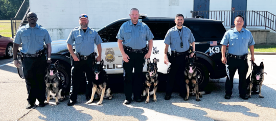 Head Trainer Officer Fuller (K9 Rock) Sgt. Thureson (K9 Riggs) Officer Lindquist (K9 Copper) Officer Macias (K9 Kona) Officer Yang (K9 Cash)