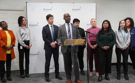 OCS Commissioner Barnette speaks at the Lake Street Safety Center ceremonial opening press conference on Nov. 4.