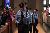 Minneapolis Police Department members of the honor guard performing ceremonial duties at the Oct. 30 'Blue Mass' event.