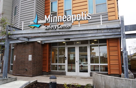 Front of the Lake Street Safety Center building