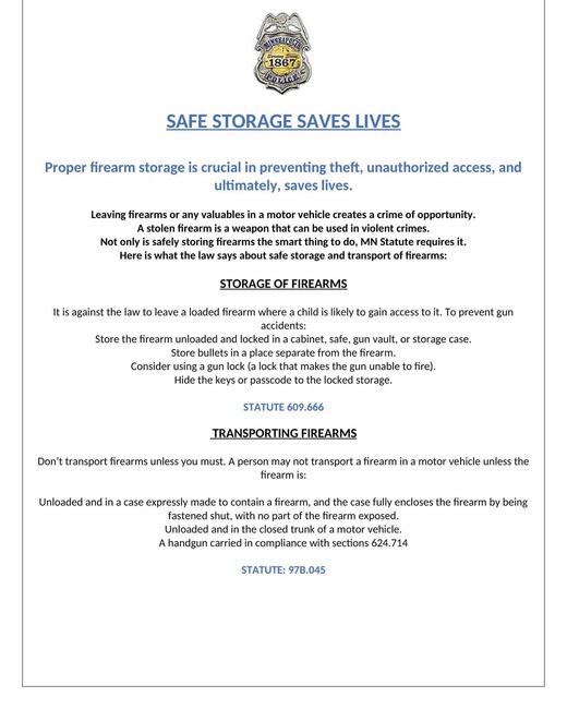 safe storage