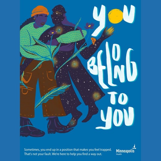 One of the ads in the Minneapolis Health Department’s sex trafficking awareness campaign. 