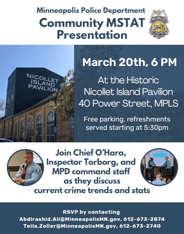 Flyer for the 2nd Precinct Public MSTAT