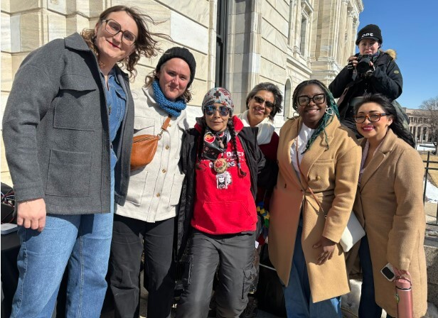 CM Wonsley at the 50501 Rally with a variety of elected officials and community leaders. 