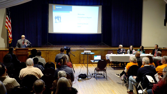 Approximately 100 community members attended the first ELEFA progress review presentation on March 12 at the Ukranian American Community Center.