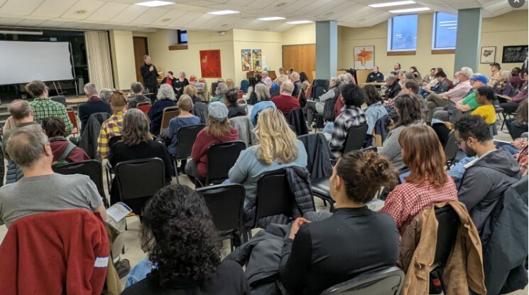 Residents participating at the first East Bank Neighborhood Partnership meeting. 