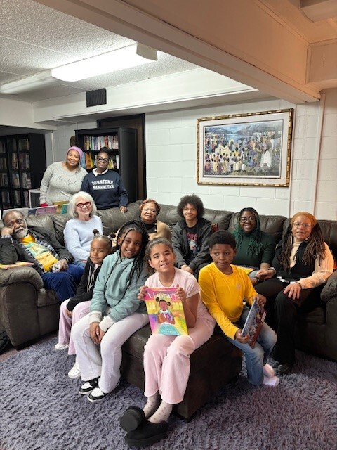 Council Member Wonsley with WE WIN Institute leadership and youth participants. 