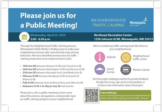 traffic calming open house