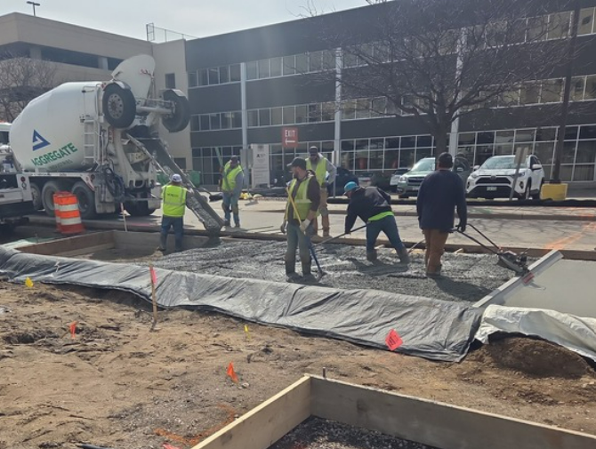 E Line construction begins