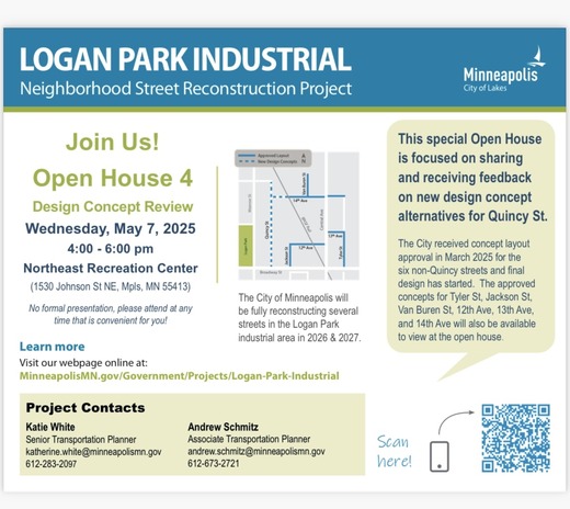 Quincy St Redesign Open House information