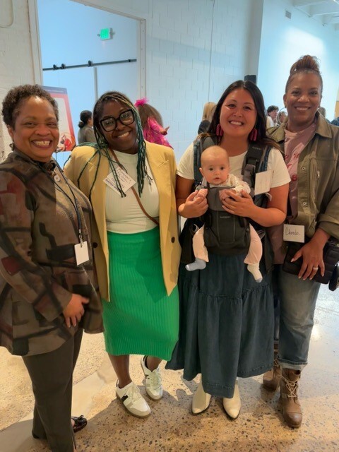 Council Member Wonsley with State Representative Samantha Sencer-Mura at the Feminist Future Festival. 