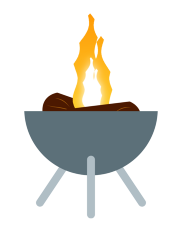 Illustration of recreational fire