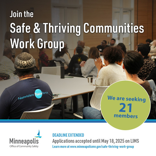 Safe and Thriving Communities Graphic - May 18 Deadline