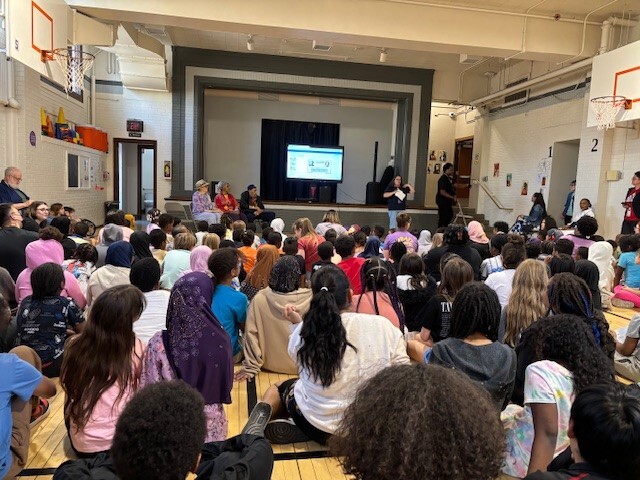 Jackson Family History assembly at Pratt Elementary