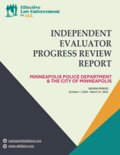 Cover of ELEFA"s progress review report for the review period of Oct. 1, 2024 - March 31, 2025.