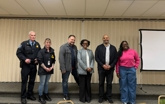 East Bank Community Meeting speakers