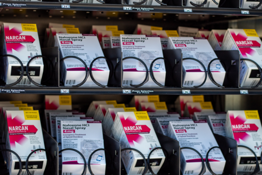 Narcan and naloxone vending machine