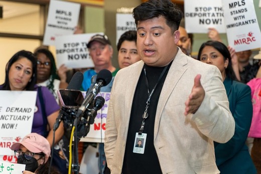 Jason at a press conference 