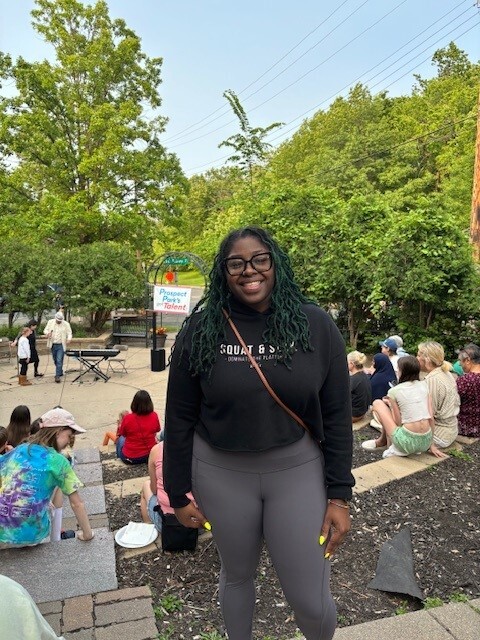 Council Member Wonsley at the Pratt Elementary Ice Cream Social. 