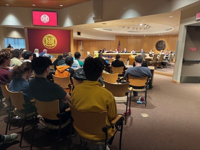 Council Member Wonsley at the Board of Regents meeting discussing the 2026 Proposed Operating Budget. 