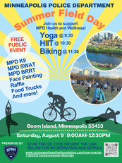 Summer Field Day event Flyer. Join us to support MPD Health and Wellness. 