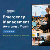 Reads Emergency Management Awareness Month. Preparedness, Response, Recovery. August 2025.
