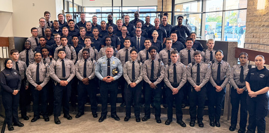 A group photo of the Community Service Officers (CSO) at the welcoming ceremony