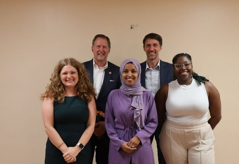 Elected officials at Representative Ilhan Omar’s Town Hall. Photo Credit: Office of Representative Ilhan Omar. 