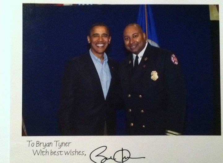 Chief Tyner and former President Barack Obama