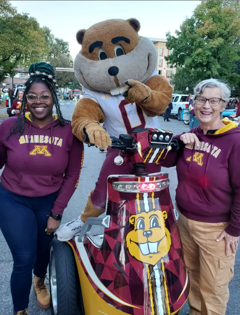 Council Member Wonsley and Falcon Heights Council Member Paula Mielke at University of Minnesota Homecoming. 