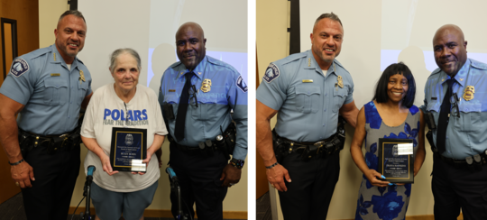 Community members Buzzy Bohn and Diana Hawkins were honored for their deep commitment to the Northside