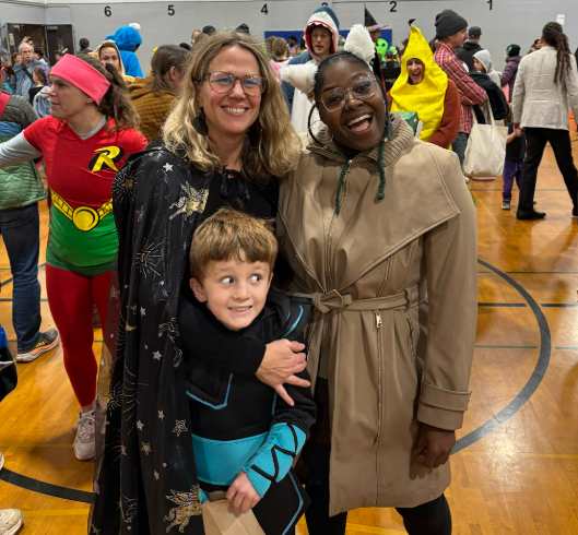 Council Member Wonsley at the Matthews Park Halloween Party