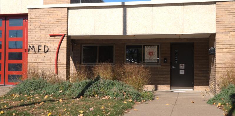 The door of Fire Station 7 ‘safe station’ for addiction help