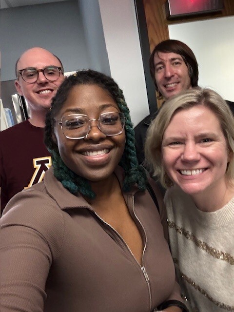 Council Member Wonsley with labor leaders and elected officials at the Minneapolis Regional Labor Federation holiday party.