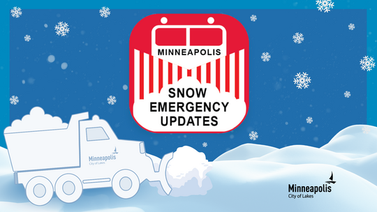Snow plow in snow emergency