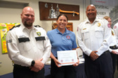 Image of an EMS Pathways Academy graduate with MFD leadership