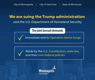 Text says: “We are suing the Trump administration.”