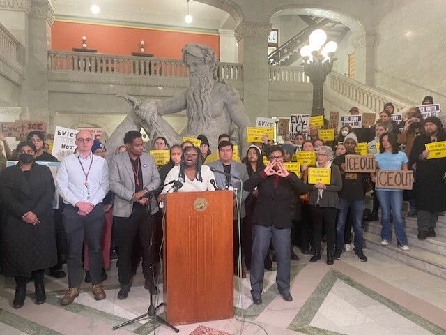 null CM Wonsley speaking in support of Evict ICE, Not Us