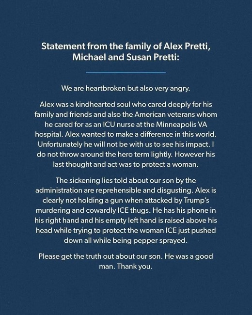 Alex Parents statement